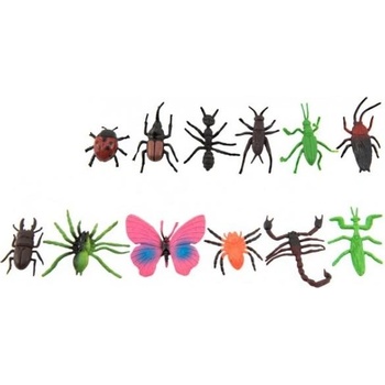 Teddies Насекоми / животно мини пластмаса 4-8см 12 бр в торбичка