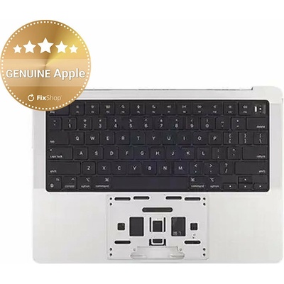 Horný rám klávesnice pre MacBook Pro 14", A2918 (Late 2023), s klávesnicou US a batériou, Silver, 661-35709, Genuine Apple, Silver