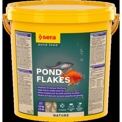 Sera Pond Flakes - Храна на люспи за златни рибки, шарани и други езерни риби, 10 000 мл