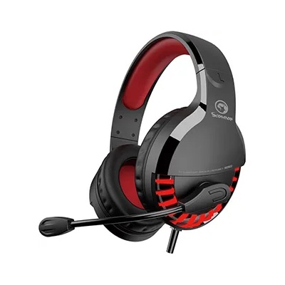 Marvo HG9022, slúchadlá s mikrofónom, ovládanie hlasitosti, čierno-červená, 7.1 (virtualne), LED,podsvietená typ USB