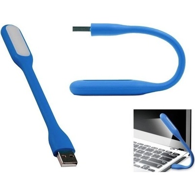 USB Silikónová lampička 6 LED Biela