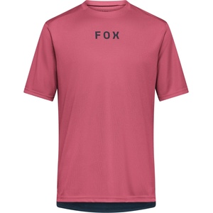FOX Racing Мъжка фланелка с къс ръкав за колоездене Fox racing Ranger S/S Jersey Wordmark Cycling jersey - Berry - размер XL (056-3673-0614)