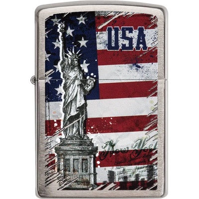 Zippo USA Statue Of Liberty Flag