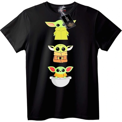 NOONEBRAND Тениска Baby Yoda 3 Пози - L, White
