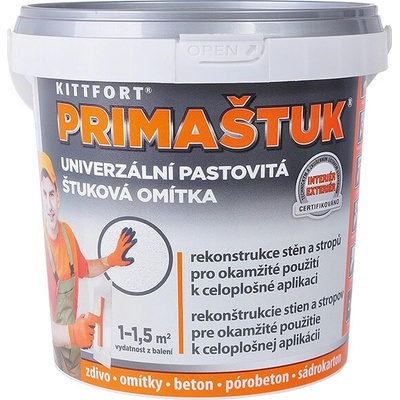 KITTFORT PRIMAŠTUK® Univerzálna štuková omietka 8 + 1 kg