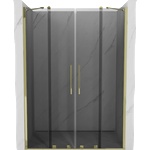 Mexen Velar Duo плъзгащи се душ врати 140 см, графит, златно - 871-140-000-42-50 (871-140-000-42-50)