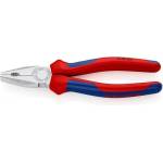 KNIPEX Комбинирани клещи, хромирани, синьо-червена ръкохватка 200мм, Knipex (K0305200)