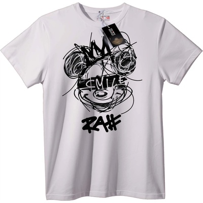 NOONEBRAND Тениска графити Mickey Mouse - XS, White