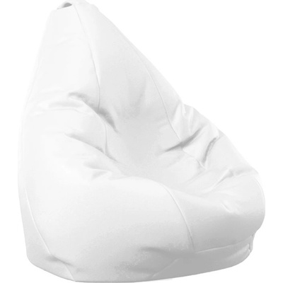 PUFRELAX Пуф, круша за деца 4-14 г. , 160л. Nirvana Light - Alb, Еко кожа, Пълнеж от полистиролни перли (PUF-G-NL-CR-WH)