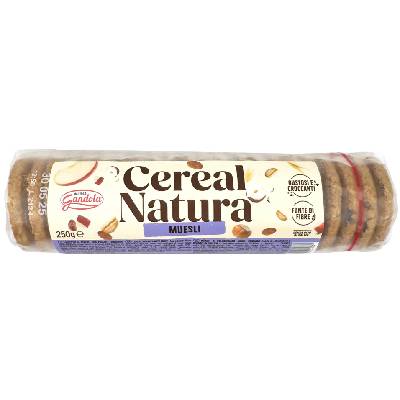Пълнозърнести бисквити Gandola Cereal Natura - С плодове, 250 g (BB202713)