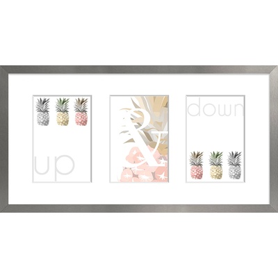 STYLER Рамка за 3 снимки Sanremo 23 x 46 см сребърна (RA-14453)