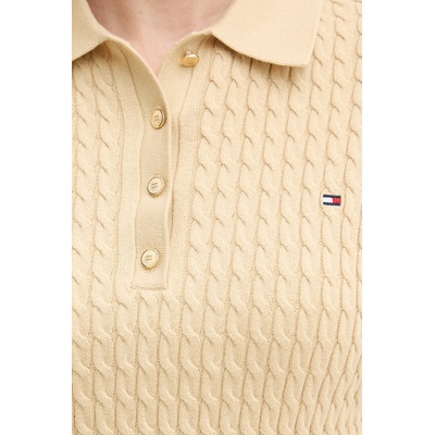 Tommy Hilfiger тениска тип пулове с яка дамска от памук (WW0WW41474)