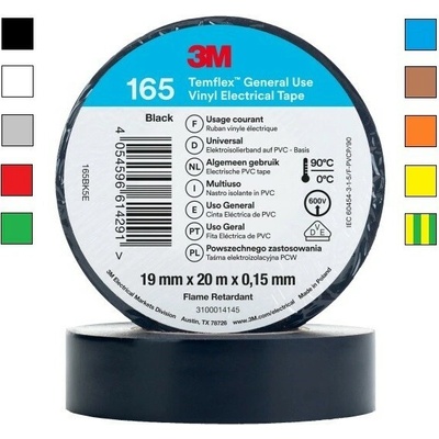 3M Temflex 165 Elektroizolačná páska 19 mm x 20 m hnedá