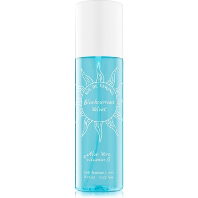 Sol de Verano Blackcurrant Velvet Body Mist Parfumovaný sprej na telo a vlasy s aloe vera a vitamínom E pre ženy 200ml