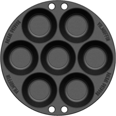 Valhal Outdoor Litinová forma na muffiny 22x5 cm VH.MUFFIN 7 otvorů 6,5 cm s madlem