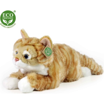 Плюшена Рижава таби котка, лежаща, 40 см (8590687221161)