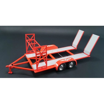 Gmp Accessories Carrello Trasporto Auto 2-assi Car Transporter Trailer Texaco Červená Stříbrná 1:43