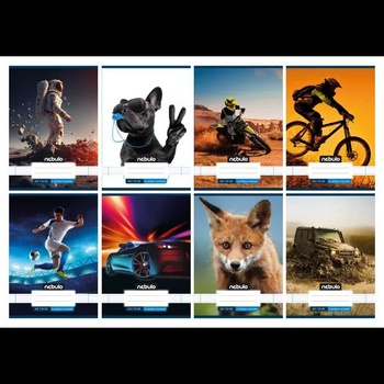 Nebulo Небуло: Тефтер с линиии и готин дизайн, 3-ти клас, 12-32, a5 - различни видове (vo3-vm-a5)