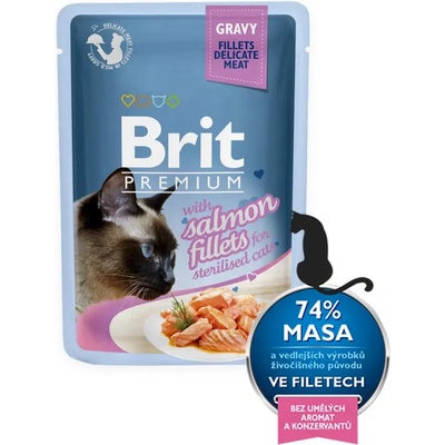 Brit Premium Cat Sterilised Salmon 24 x 85 g