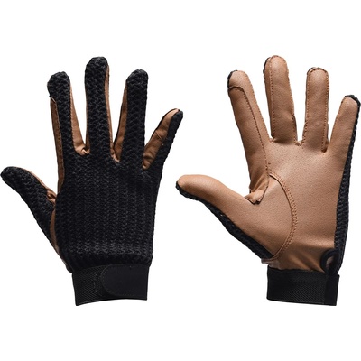 Just Togs Дамски ръкавици Just Togs Crochet Equesgrian Gloves Womens - Black/Tan