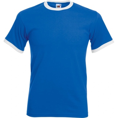 Fruit of the Loom tričko Ringer T racerback krátký rukáv pánské COT16116865101-royal blue