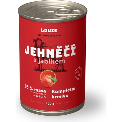 Louie Dog jahňacie s jablkami 400 g