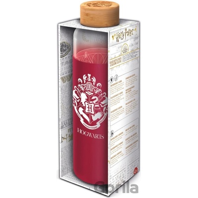 Epee Merch Harry Potter sklenená fľaša so silikónovým návlekom 585 ml