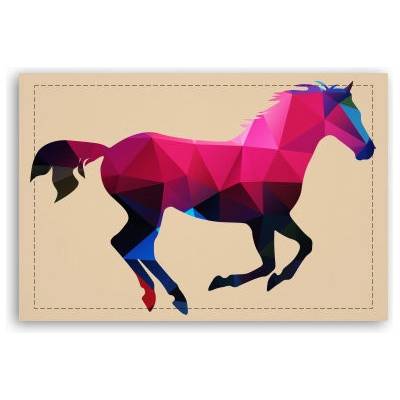 Fotoobraz 90x60 cm střední Kůň z polygonů
