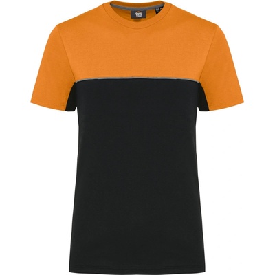 Kariban tričko WK304 krátký rukáv pánské černé /oranžové