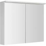 SAPHO KAWA - Огледален шкаф с LED осветление 70x80x22 см, бял WGL80S (WGL80S)