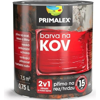 Primalex 2v1 Barva na kov, 8017 čokoládově hnědá 0,75 L