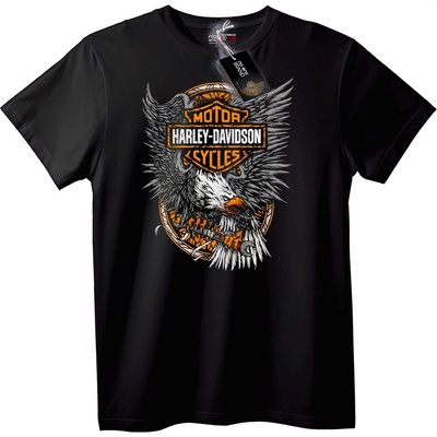 NOONEBRAND Тениска Harley-Davidson Орел - 2XL, Black