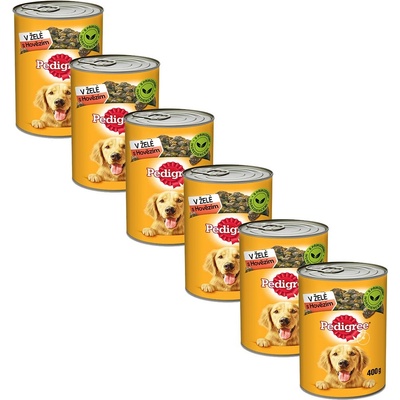 PEDIGREE консерви с говеждо в желе 6 x 400 г