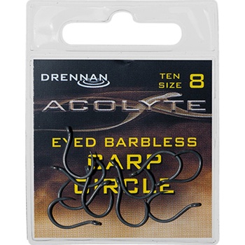 Drennan háčky Acolyte Carp Circle Barbless vel.8