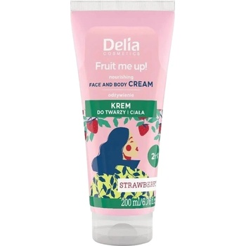 Image 1 of Delia Cosmetics Fruit Me Up! Крем за лице и тяло, ягода, 200 ml