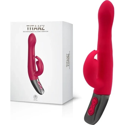 Вибратор тип заек, въртяща се глава и перли- 21, 5см. - Titanz Vibrator Pink (NMC0002470)