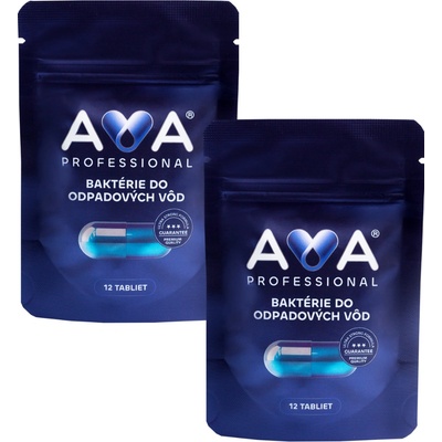 AVA Professional Baktérie do ČOV a žumpy určené pre prevádzky-hotely-penzióny-reštaurácie 6 mesiacov Počet balení: 2 balenia 2 x 12 tabliet