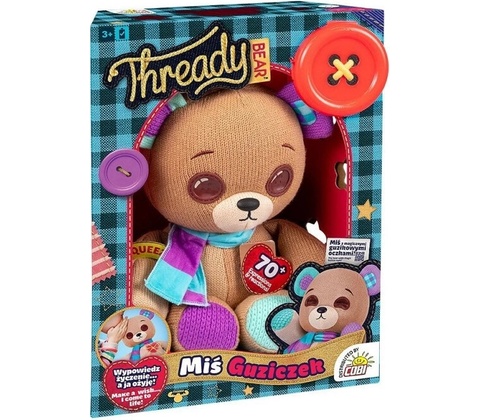 Thready Bear Button Interaktívny maskot