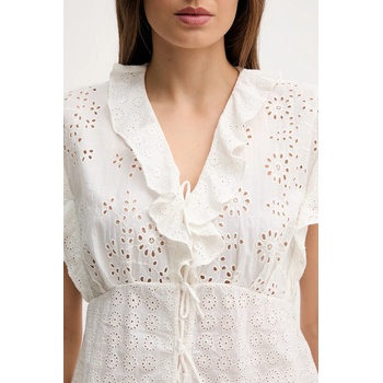 Pedro del Hierro Памучна блуза Pedro del Hierro дамска в бяло с изчистен дизайн 7659080 (7659080)