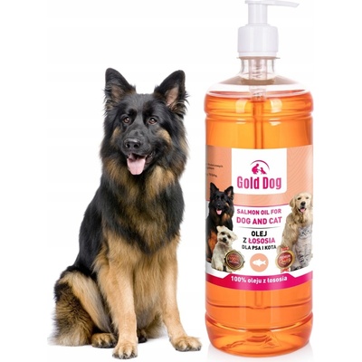 Gold Dog lososový olej pro psy a kočky 1000 ml