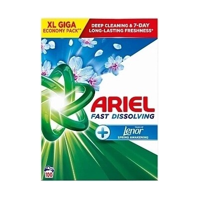 Ariel Fast Dissolving + Lenor prací prášek Fresh Air 5,5 kg