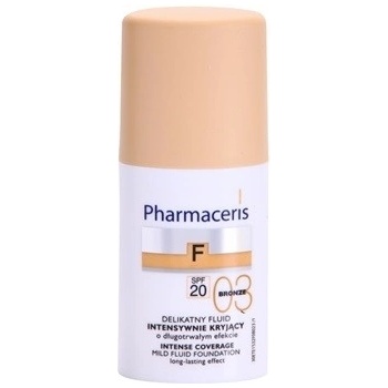 Pharmaceris F-Fluid Foundation intenzivně krycí make-up s dlouhotrvajícím efektem SPF20 3 Bronze For All skin Types with Imperfections 30 ml