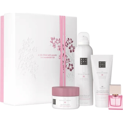Rituals The Ritual of Sakura Gift S sprchovacia pena 50 ml + telový krém 70 ml + sprchový olej 75 ml + sprej na vlasy a telo 20 ml darčeková sada