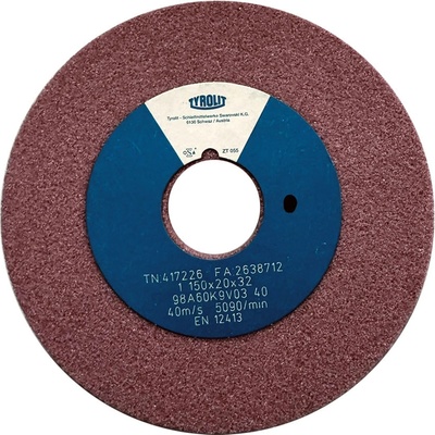 Tyrolit Brusný kotouč plochý 150 x 20 x 32 mm 98A60K9V40 T417226