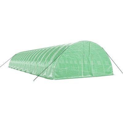 vidaXL s ocelovým rámem Zelený 108 m² 18x6x2,85 m