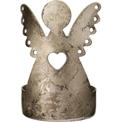 Ib Laursen Svícen Angel Heart Eira, stříbrná barva, kov