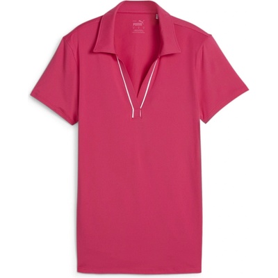 PUMA Блуза с яка Puma Women's Cloudspun Piped Short-Sleeve Performance Polo Shirt - Garnet. Rose
