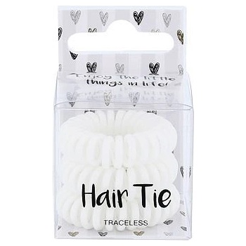 2K Hair Tie spirálovité gumičky do vlasů 3 ks odstín white pro ženy