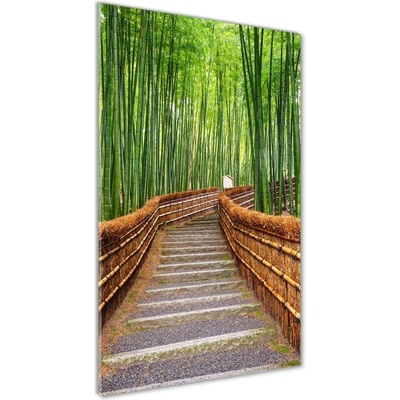Vertikálny fotoobraz na skle Bambusový les 50x100 cm