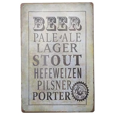 Ceduľa Beer Pale Ale Lager Stout